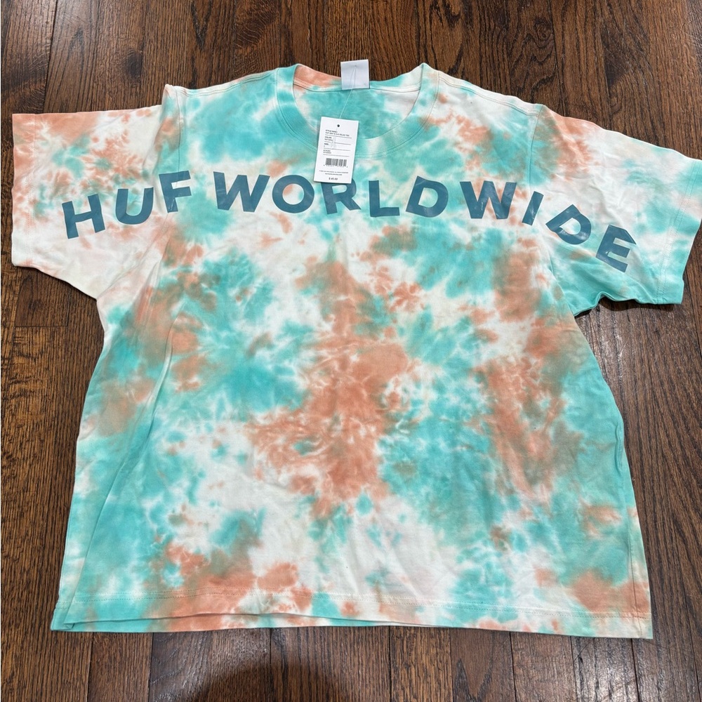 HUF Kids Tie-Dye T-Shirt Blue and Orange size L